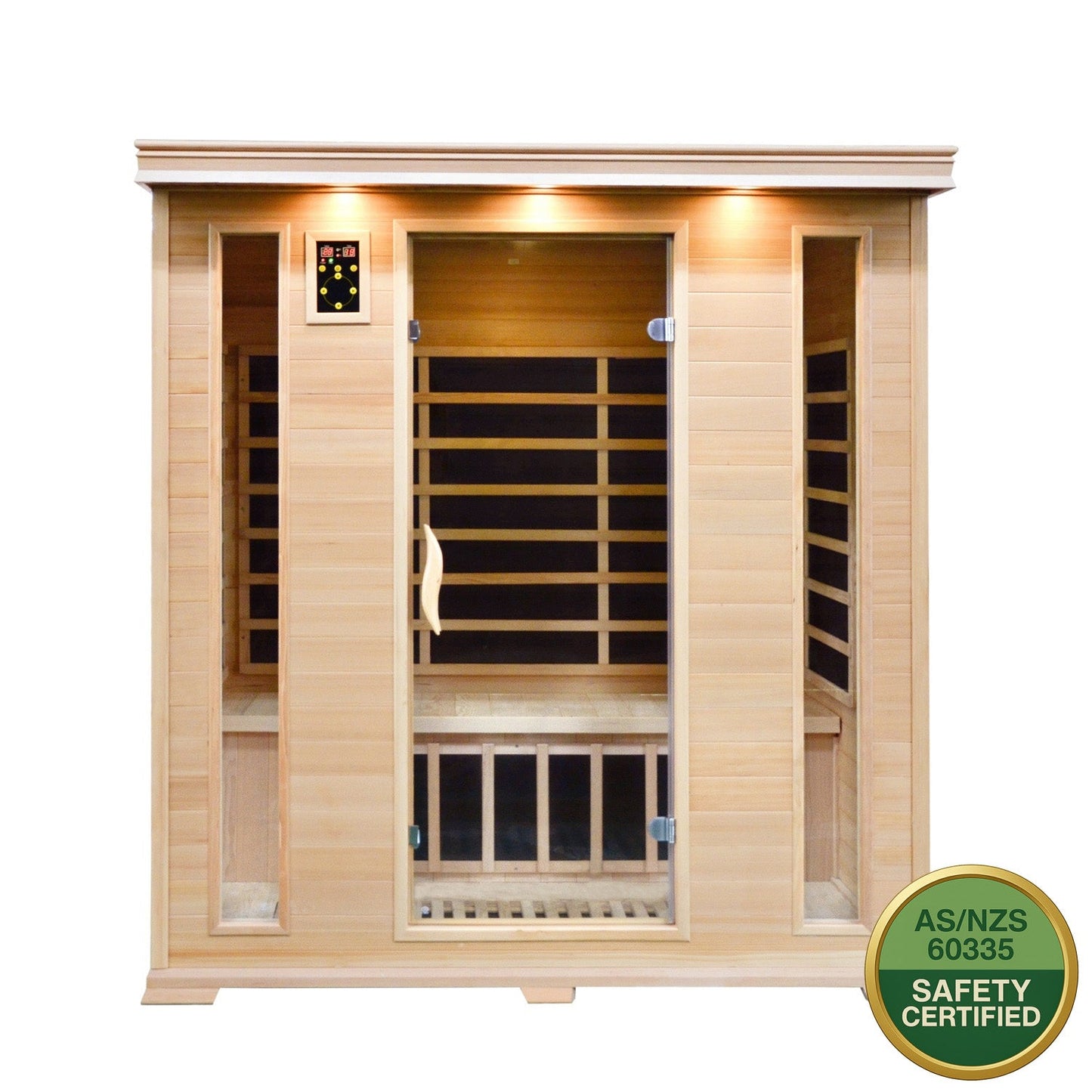Greenland Luxury Carbon Fibre Infrared 4 Person Sauna 10 Heating Panels 2365W