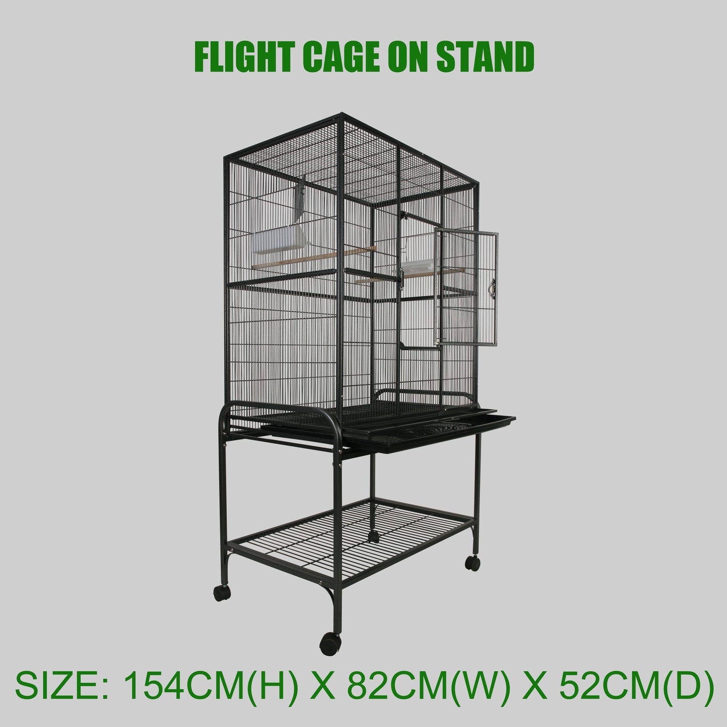 Large Flight Cage Bird Cage On Stand and Wheels