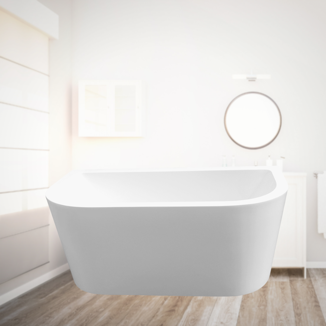 Bathroom Acrylic Free Standing Bathtub Bath Tub back to wall Freestanding1500 x 800 x 600MM (7110)