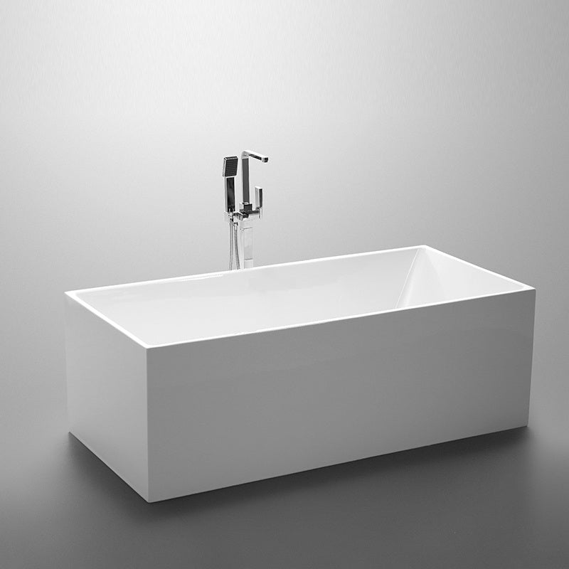 Bathroom Acrylic Free Standing Bath Tub Thin Edge 1700 x 800 x 600 Freestanding (linea Box)