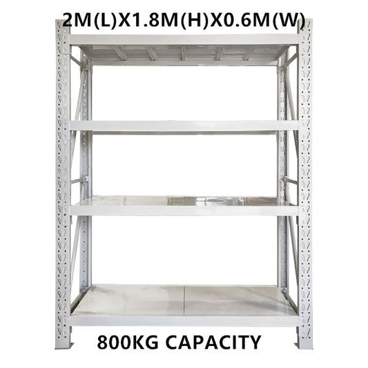 2m x 1.8m x 0.6m Warehouse Shelf Shelving Racking Steel Pallet Garage Shelves Metal Storage Rack