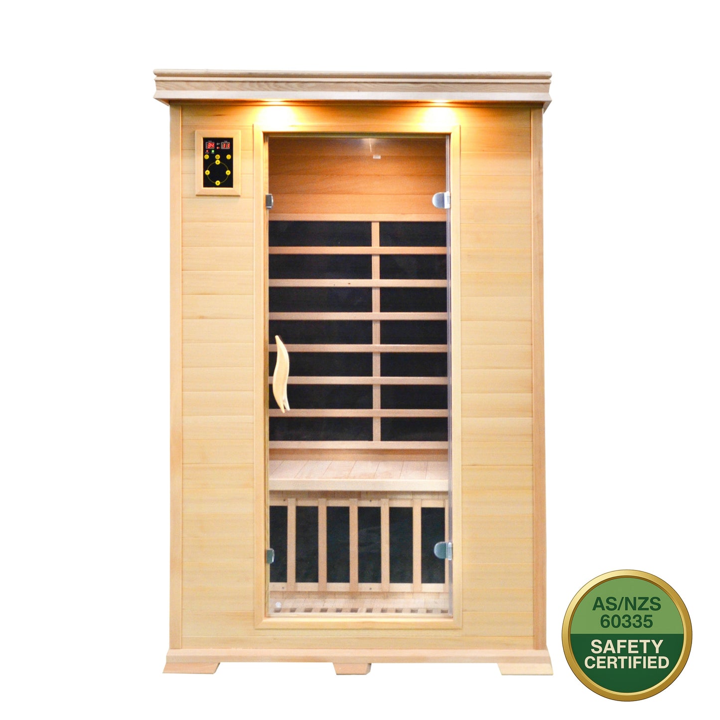 Greenland Luxury Carbon Fibre Infrared 2 Person Sauna 8 Heating Panels 1920W