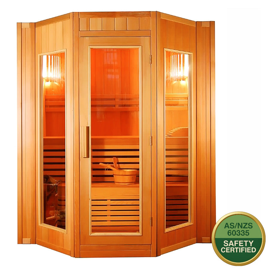 Greenland 4 Person Finnish Indoor Traditional Steam Sauna 6000W