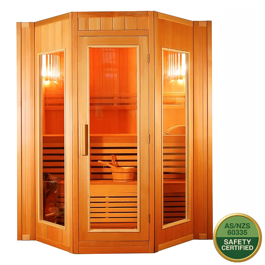 Greenland 4 Person Finnish Indoor Traditional Steam Sauna 8000W