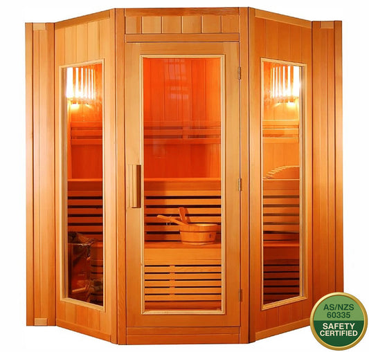 Greenland 5 Person Finnish Indoor Traditional Steam Sauna 8000w