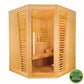 Greenland 3 Person Finnish Indoor Corner Traditional Steam Sauna 6000W
