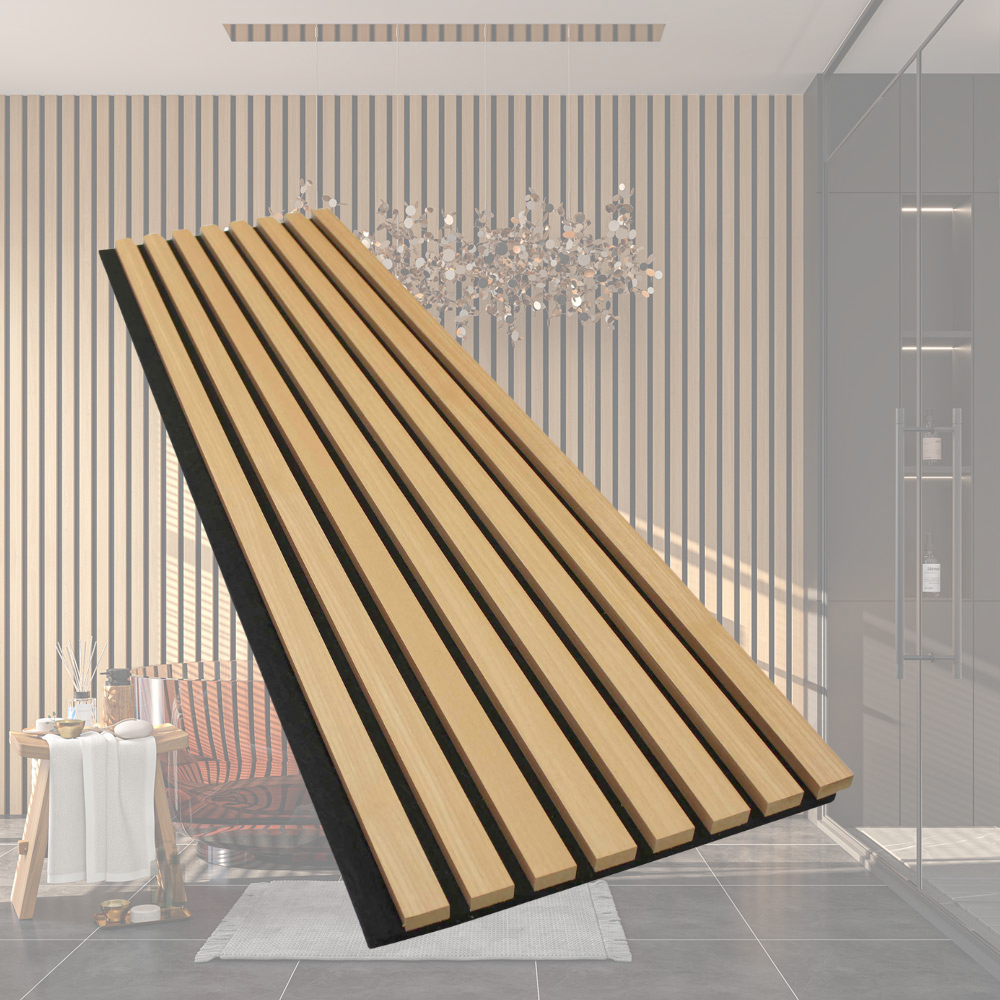 Premium Wooden Slat Acoustic Wall Panels Oak 2700x600mm