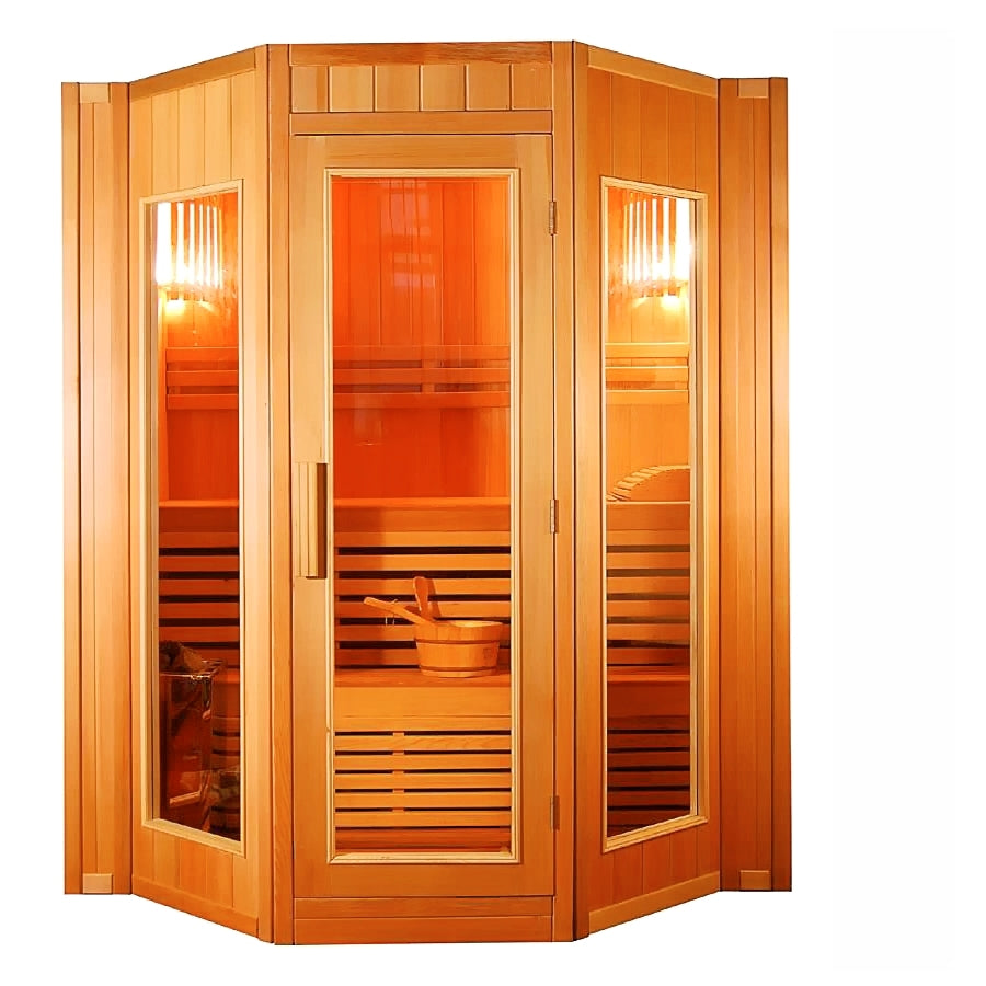 Greenland 4 Person Finnish Indoor Traditional Steam Sauna 8000W