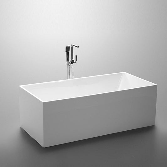 Bathroom Acrylic Free Standing Bath Tub Thin Edge 1500 x 750 x 600 Freestanding (linea Box)