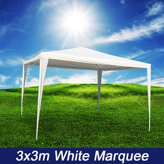 3x3m White PE Easy Up Outdoor Party Market Gazebo Marquee Canopy Tent