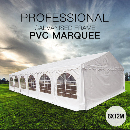 6x12m Premier Grade Galvanized Frame Marquee PVC Fabric Party Tent