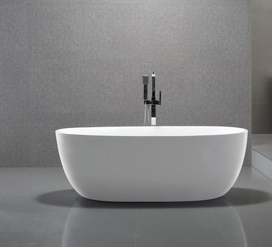 Bathroom Acrylic Free Standing Bath Tub 1500 x 890 x 580MM Freestanding Oval 8004