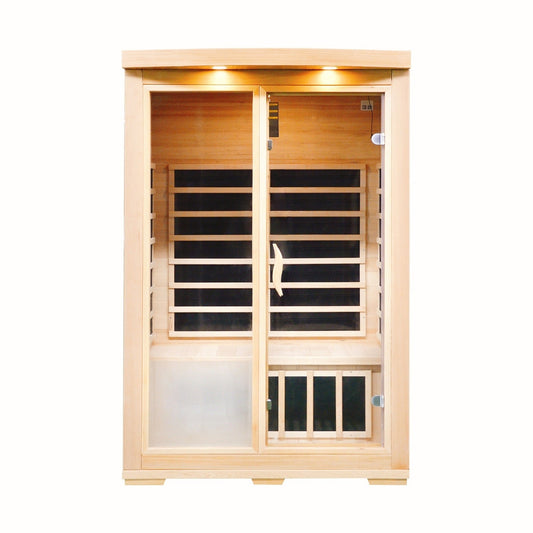 2-Person Luxury Far-Infrared Sauna 8 Carbon Heater 1890W H2F